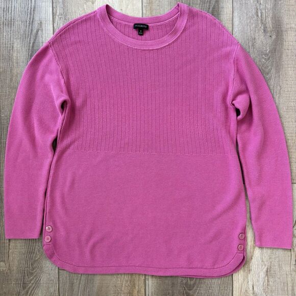 Talbots Womens Dusty Pink Sweater Size M Office Classic Preppy Feminine Cozy - Picture 3 of 12